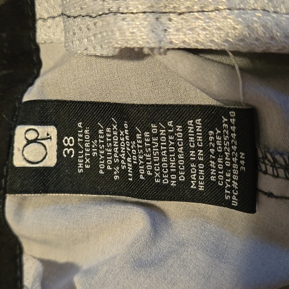 OP Ocean Pacific 4-way Stretch Hybrid Board Shorts Black & Gray Striped Waist 38 - Picture 6 of 12